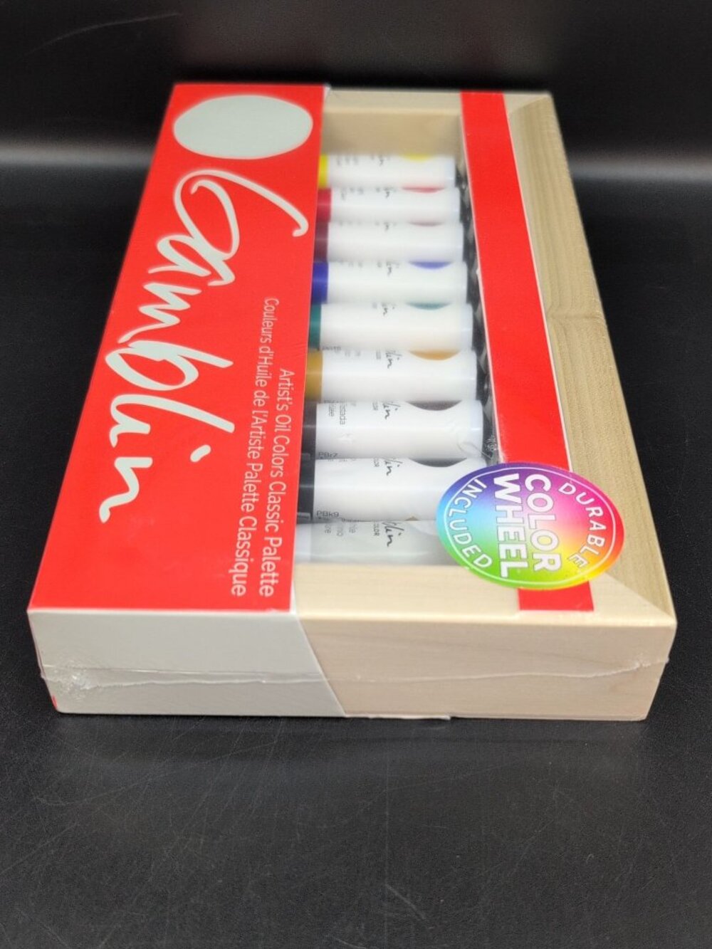 Gamblin Artist’s Oil Colors Classic Palette 9 Tubes with Color Wheel Multicolor